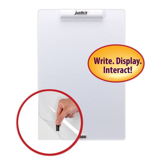 Black 48W x 36H with Electro Surface Technology Premium Aluminum Frame Electro Dry-Erase Board with clear overlay Justick by Smead 02570 
